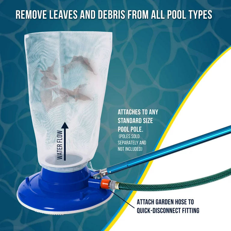 Big Sucker Manual Swimming Pool Leaf Vacuum Head, Blue