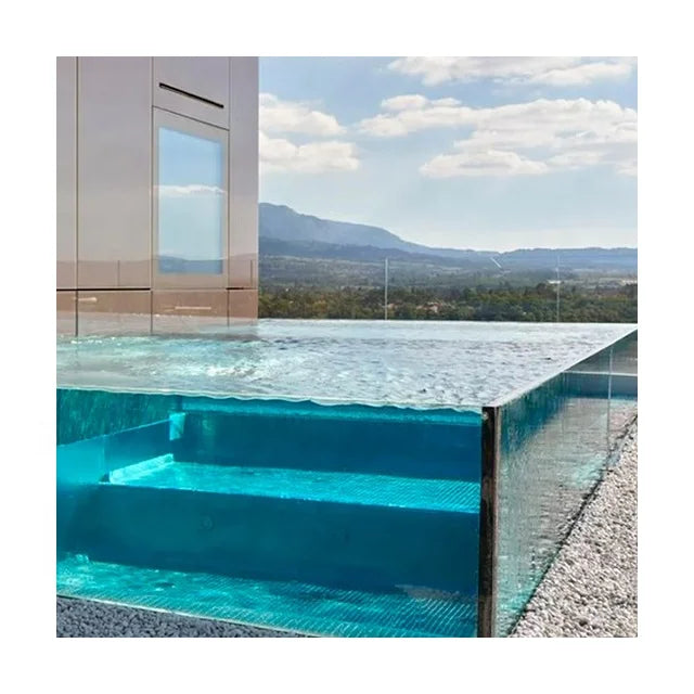 Aupool Custom Size 30-300Mm Thickness Clear Acrylic  Window Sheet Swimming Pool