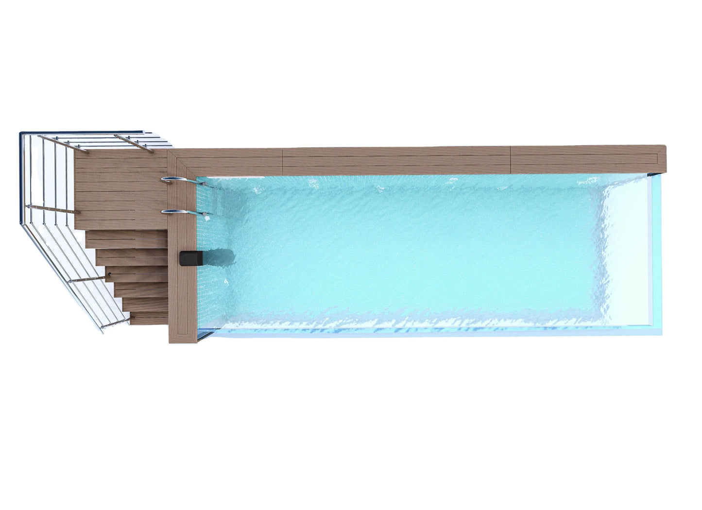 【AP-2000L+SERIES】UPOOL acrylic above ground  frame pool water purification system modular Swimming Pool